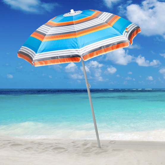 Beach Umbrella and Turquoise Sea
